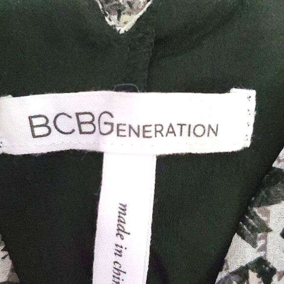 BCBGeneration Black Boho Long Sleeve Back Opening & Bow Shift Mini Dress S - Picture 9 of 11